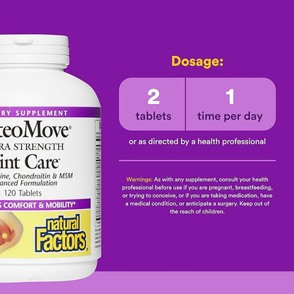 Natural Factors, OsteoMove Joint Care, Extra Strength Support for Joint and Bone Health, Non-GMO, 120 tablets (60 servings)