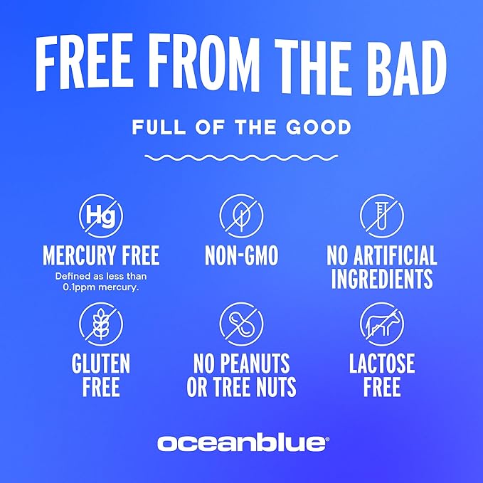 Oceanblue Professional Omega-3 2100 with Vitamin K2 & Vitamin D3 - Triple Strength Burpless Fish Oil Omega-3 Supplement with EPA & DHA - Wild Caught - Orange Flavor - 120 Mini Softgels