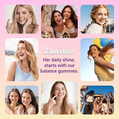 Her Juicy Feminine Probiotics Gummies for Women, with Prebiotics & Slippery Elm - Promotes pH Balance, Gut Health & Immune Support - Pineapple Flavor, 60 Count