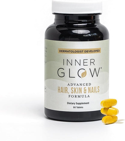 Advanced Hair, Skin & Nails Vitamins – Doctor-Developed Hair Supplement with Biotin, Collagen Peptides, Vitamin D & B12 – Clinically Tested 12-Week Results, Made in USA, Non-GMO