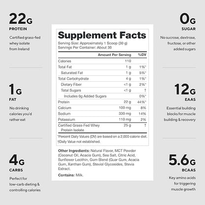 LEGION Whey+ Protein Whey Isolate from Grass Fed Cows - Whey Protein Isolate Powder Low Calorie,Non-GMO, Sugar Free, Lactose and Gluten Free, All Natural Protein Powder 30 Servings (lemon meringuepie)