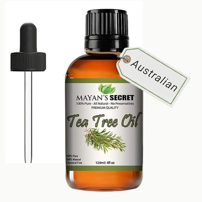 Tea Tree Essential Oil - 100% Pure and Natural Australian Melaleuca Huge 4 oz Glass Bottle