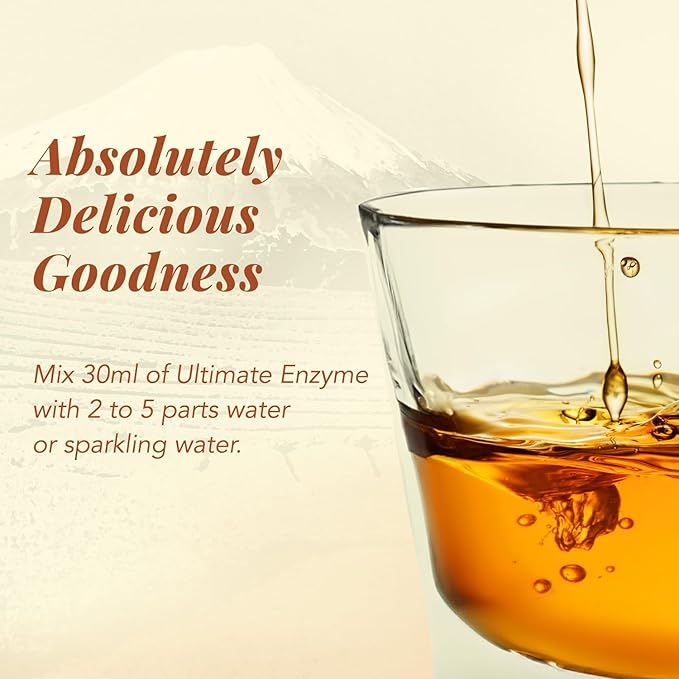 AFC Japan Digestive Ultimate Enzyme Drink – Pure Digestive Enzymes for Digestion, Gas, Bloating, Constipation Relief & Immune Support – 106 Fermented Fruits & Vegetables, Enzyme Supplement, 720ml