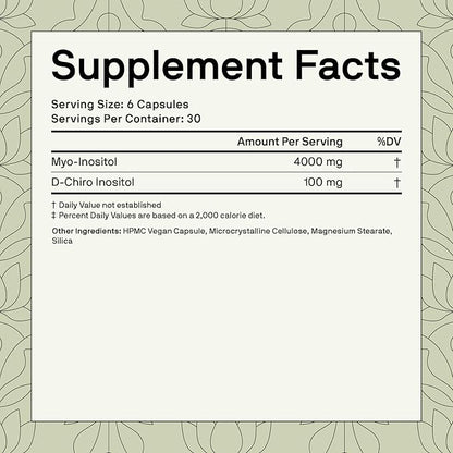 Nutriissa • Divine Feminine • Myo-Inositol 4000 mg & D-Chiro 100 mg – 40:1 Ratio for Hormonal Balance & Mood Support – EPEB Certified – 180 Vegan Capsules