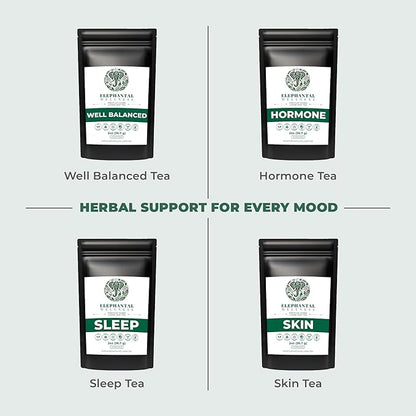 Elephantal Wellness Menopause Support Premium Herbal Tea for Women – Chaste Berry (Vitex), Black Cohosh, Red Clover & Valerian – Promotes Balance, Calm & Daily Comfort – Caffeine-Free Loose Leaf Tea, 2oz (20 Servings)