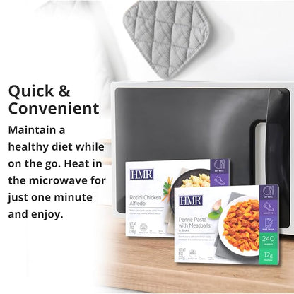 HMR Pasta Picks Entrée Pack, Pre-Packaged Lunch or Dinner to Support Weight Loss, Pack of 6 Ready to Eat Meals, 10-16 grams of Protein per Entrée, Low Calorie Food, 7-8 oz Servings per Meal