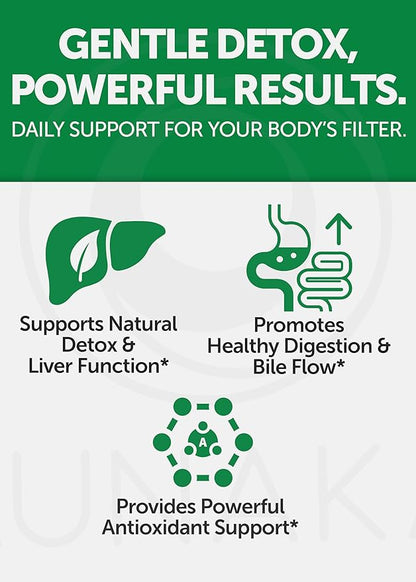 Lunakai USA Made Liver Cleanse Detox & Repair - 10-in-1 with Milk Thistle & NAC – Liver Support Supplement Capsules for Men & Women, Daily Health, Non-GMO, 60ct