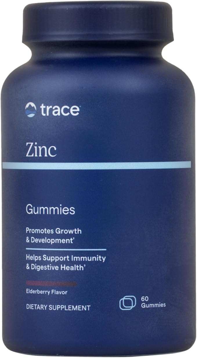 Trace Minerals Zinc - Zinc Gummy Supplement for Healthy Development & Immune Support - Digestion & Metabolism - Children's Gummy - Gelatin-Free & Vegan - Elderberry Flavor - 60 Count (30 Servings)