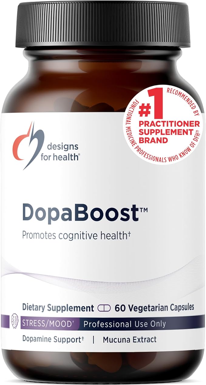 Designs for Health DopaBoost - Cognitive + Mood Support - Acetyl-L-Tyrosine, Mucuna Extract, Vitamin B6 - Vegan (60 Capsules)