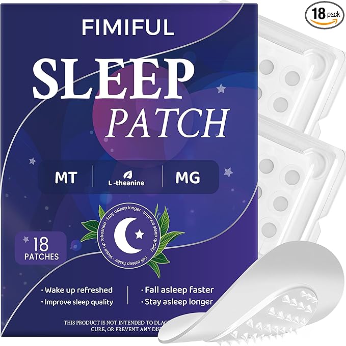 Sleep Patches,Melatonin Patch for Adults, Microdart Sleep Patch with Magnesium Glycinate L-Theanine Sleep Support Supplement Long-Lasting Night, Relax & Wake Up Refreshed for Men & Women-18 Pack