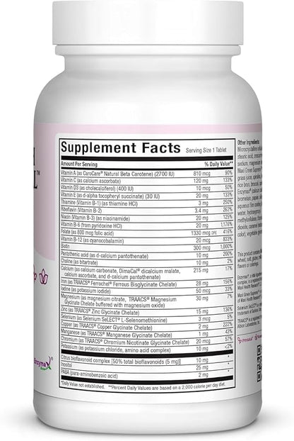 Maxi Health Prenatal Vitamins for Women – One Daily Prenatal Vitamins with Iron, Folate, Choline, Vitamin D3, and Essential Nutrients – High Absorption prenatals Supplement – 60 Day Supply