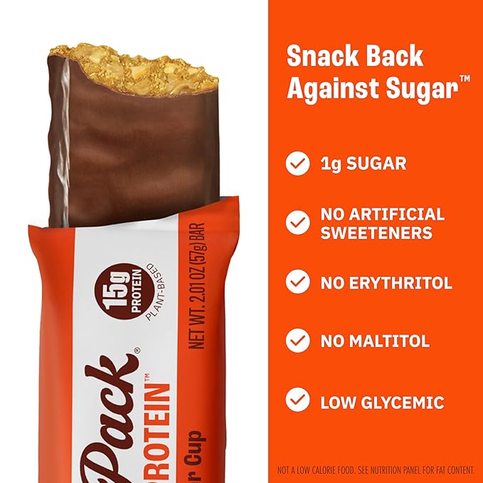 Munk Pack Peanut Butter Cup Probiotic Keto Protein Bars | 15g Plant Protein, 1g Sugar, 4g Net Carbs | Non-GMO, Plant-Based, Low Sugar, Gluten-Free Snacks | 12 Count