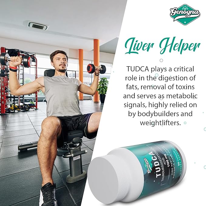 TUDCA 1100mg-Liver Support Supplement for Detox Cleanse, Water-Soluble Bile Salts with Strong Bitter Taste, 120 Vegan Capsules,Non-GMO,Gluten-Free