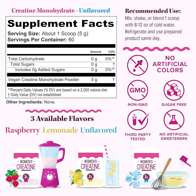 Micronized Creatine Monohydrate Powder – 5g per Serving Creatine Supplement | Support ATP Boost Strength, Lean Muscle & Recovery | No Sugar, Dyes, or Fillers | Superior Mixing - Unflavored 60 Servings
