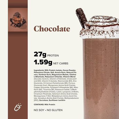 Keto Chow Chocolate | Keto Meal Replacement Shake Powder | Nutritionally Complete | Low Carb | Delicious Easy Meal Substitute | Protein Rich You Choose The Fat | Single Meal Sample