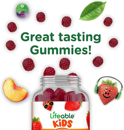 Lifeable Vitamin B6 Gummies for Kids | Great Tasting B6 Vitamins 50mg | Vegan Non-GMO Gluten Free | for Nerve Function Support | 60 Gummies