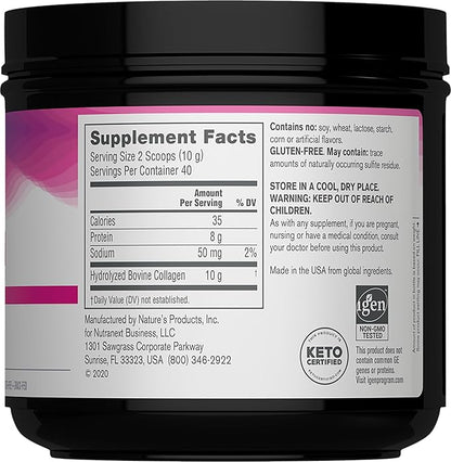 NeoCell Super Collagen Peptides Powder, Non-GMO, Grass Fed, Paleo Friendly, Gluten Free, For Hair, Skin, Nails & Joints, Unflavored, 40 Servings, 14 Ounces (Packaging May Vary)