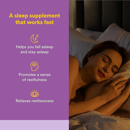 Natural Factors Tranquil Sleep - Calm Sleep Health Supplement - Relaxation Support Supplement with Melatonin & 5-HTP - 120 Chewable Tablets (60 Servings)