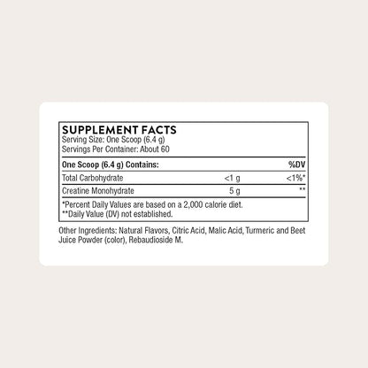 THORNE Creatine - Micronized Creatine Monohydrate Powder - Support for Muscles & Cognitive Function* - for Women & Men - Pineapple Orange - NSF Certified for Sport - 5 g per Serving - 60 Servings