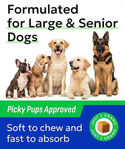 BARK&SPARK Senior Advanced Glucosamine Chondroitin for Dogs - Hip Joint Pain Relief - Old Dog Joint Chews Large & Small Breed - Hip Joint Chews Joint Health Care Treats - 240Ct