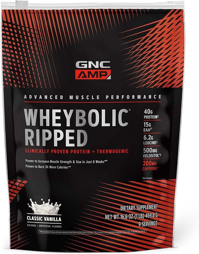 GNC AMP Wheybolic Ripped - Classic Vanilla (9 Servings)