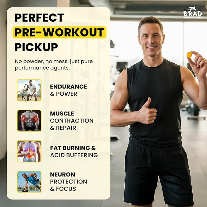 B.rad Real Rad Creatine Gummies | 5g Creatine Monohydrate Per Serving | with Alpha GPC, L-Theanine, L-Tyrosine, L-Citrulline & Panax Ginseng | Natural Lemon Flavor | 100 XL Gummies