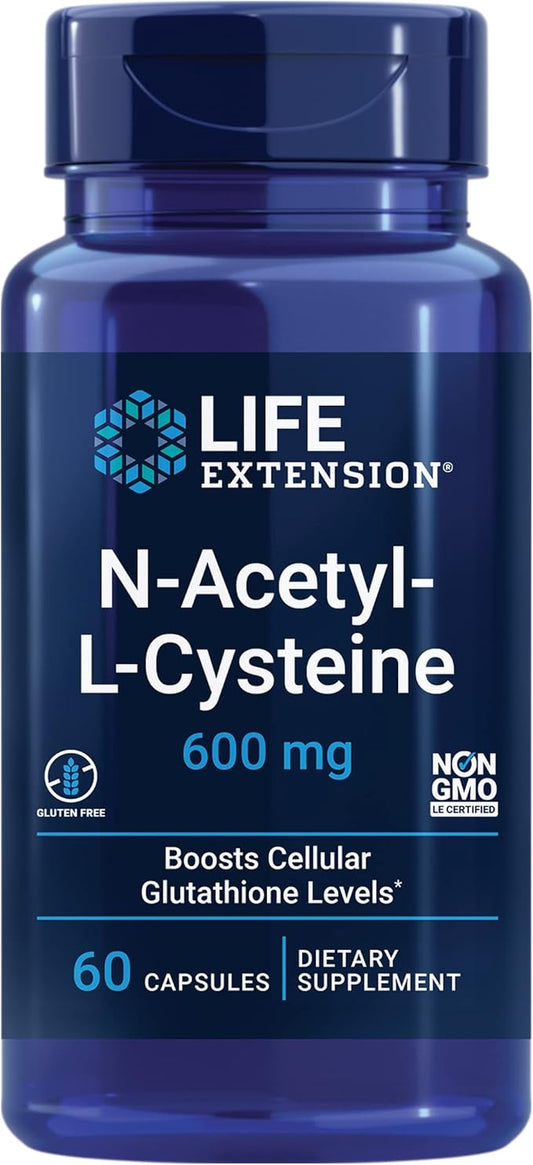 Life Extension N-Acetyl-L-Cysteine (NAC), Immune, Respiratory & DHEA 25 mg – Supplement for Hormone Balance, Immune Support, Sexual Health, Bone & Cardiovascular Health