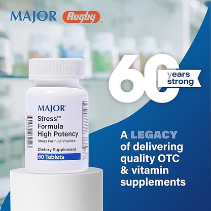 MAJOR Stress Formula - High Potency Stress Formula Vitamins - Dietary Supplement - 60 Tablets