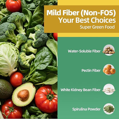 M inch Fiber Gummies for Adults Women Men Sugar Free - Fiber Supplement Support Digestive, Gut & No Bloating* - 7g High Fiber per Serving, Daily & Soluble, 3 Pack, Apple Flavor, Vegan, Non GMO