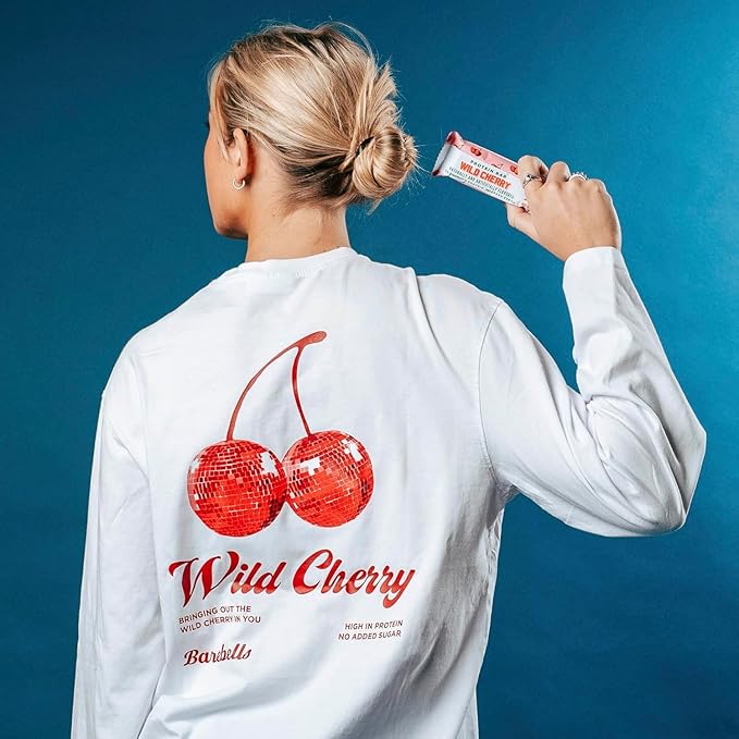 Barebells Protein Bars Wild Cherry - 12 Count, Pack of 2 - 1.9oz Bars - Protein Snacks with 20g of High Protein - White Chocolate Protein Bar with 1g of Total Sugars - On The Go Protein Snack & Breakfast Bars