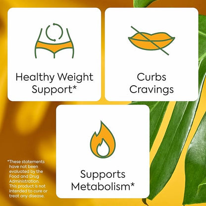 Plant People WonderBurn Metabolism & Cravings Control Gummies, Zero Sugar, Ripe Mango Flavor (60 Count)
