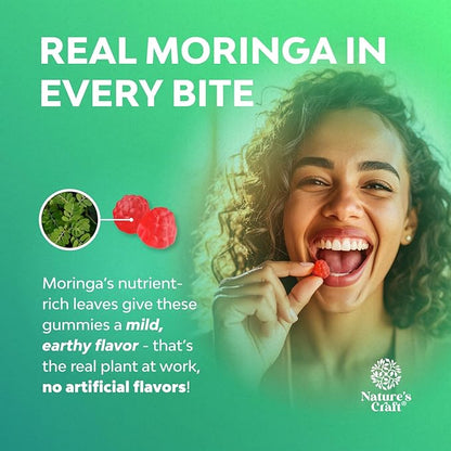 Extra Strength Moringa Gummies for Women - Natural Antioxidant Green Superfood Gummy Vitamins for Women with 10:1 Moringa Extract - Vegan Non-GMO & No Artificial Flavors or Colors - 60 Count (2 Pack)