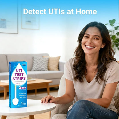 10 Pack UTI Test Strips, Urinary Tract Infection Test Kit for Women Men, Accurate Result in 2 Minutes, Monitor Bladder Health at Home, Clinically Tested, Easy to Grip, Individually Wrapped