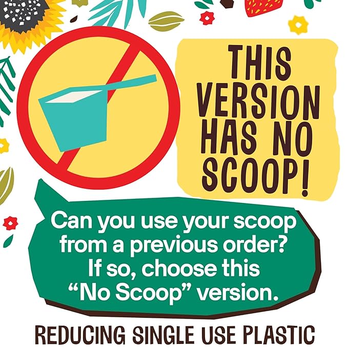 EarthChimp Organic Vegan Protein Powder - with Probiotics - Non GMO, Dairy Free, Non Whey, Plant Based Protein Powder for Women and Men, Gluten Free - 26 Servings 32 Oz (Plain & Unsweetened) No Scoop