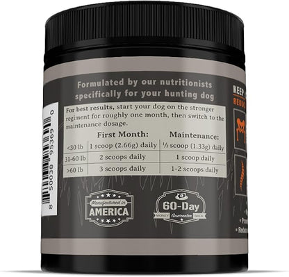 Alpha Dog Nutrition Free Range Dog Hip & Joint Supplement Powder with Glucosamine, Chondroitin, MSM - Hip & Joint Support for All Breeds