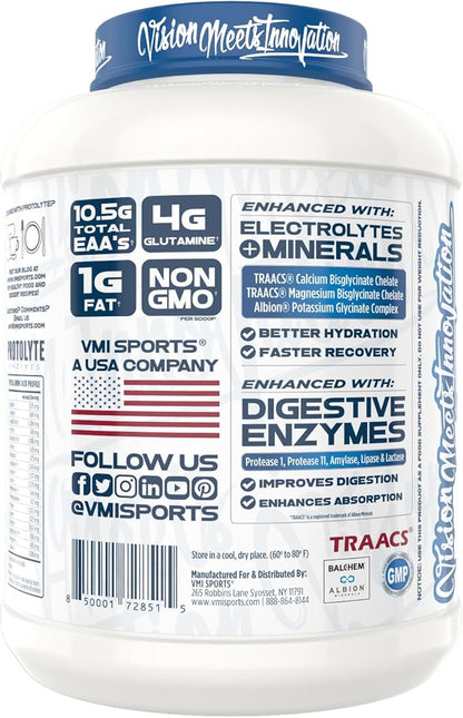 VMI Sports | ProtoLyte Whey Isolate Protein Powder | Low Calorie Whey for Weight Loss and Muscle Gain | Digestive Enzymes | Non-GMO (4.6 lb, Milk and Cookies)