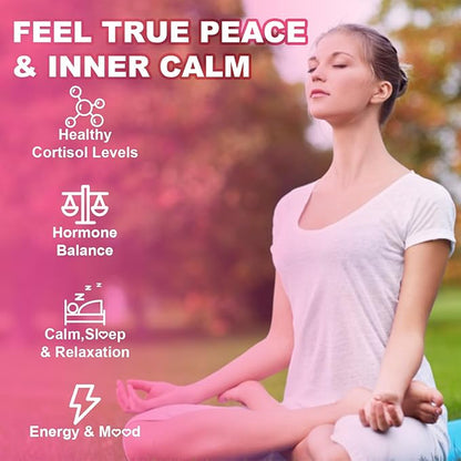 2 Pack Cortisol Supplements for Women & Men, 13 in 1 Cortisol Detox, Cortisol Manager Reducer with Ashwagandha, L-Theanine, Cortisol Balance Gummies-Hormone Balance, Focus, Calm, zzZ,Strawberry Flavor