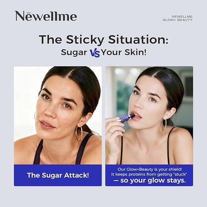 NEWELLME Liquid Collagen Shots with Hyaluronic Acid, 18,000mg Multi Collagen Peptides, Sugar Free Ready-to-Drink Collagen Supplement for Hair Skin Nails, 14 Bottles