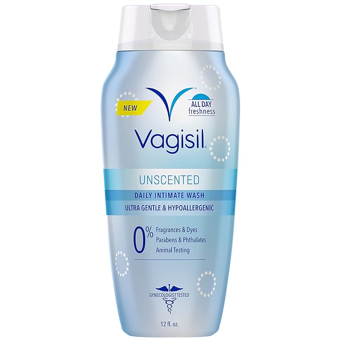 Vagisil Feminine Wash for Intimate Area Hygiene, pH Balanced and Gynecologist Tested, Unscented, 12 oz (Pack of 1)
