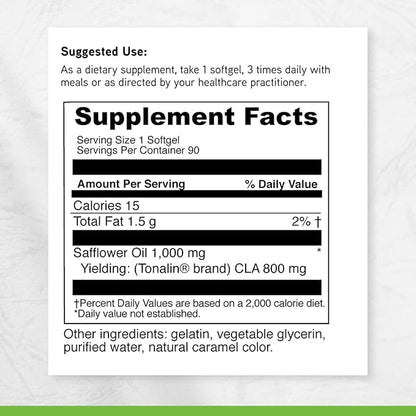 DAVINCI Tonalin-CLA - Lean Muscle Mass & Energy Support* - Contains CLA Derived from Safflower Oil - Stimulant-Free Supplement - 90 Softgels