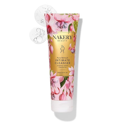 Nakery Intimate Wash Women pH Balanced Vaginal Cleanser - Hydrating Feminine Wash with Aloe & Hyaluronic Acid - Nourishing Vaginal Wash Supports Healthy pH & Odor Eliminator - Safe for Daily Use