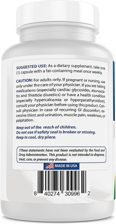 Best Naturals Vitamin D3 50,000 IU with MK-7 K2 200 mcg – 90 Veg Capsules – High Potency – Non-GMO, Gluten Free