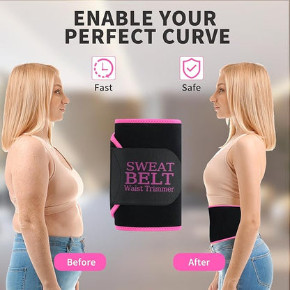 Lisacool Waist Trainer for Women,Waist Sweat Band for Women,Belt for Weight Loss, Belly Band,Stomach Wrap Lumbar Support
