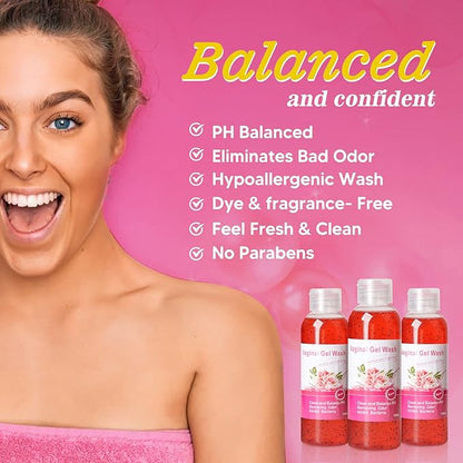 Feminine Wash & Yoni Oil & Yoni Soap Set for Women, Yoni Wash for Vaginal Remove Odor, Natural Feminine Care Soap for pH Balance, 1 Fl.Oz Feminine Oil & 5.07 Fl.Oz Vaginal Wash 3.53 Oz Yoni Soap Bar