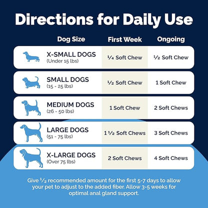 Vetnique Glandex Anal Gland Soft Chew Treats with Pumpkin for Dogs Digestive Enzymes, Probiotics Fiber Supplement for Dogs Boot The Scoot (Bacon Flavor Chews, 60 Count)