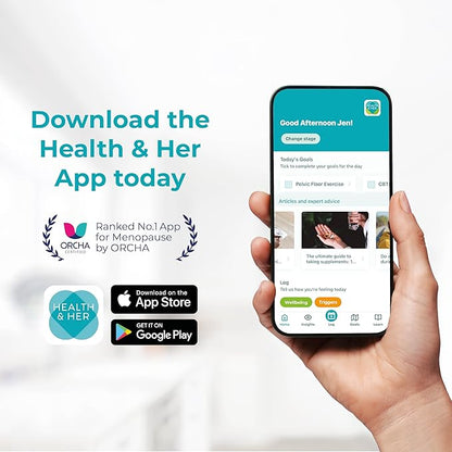 Health & Her Multivitamin Support After Menopause for Women 55+ - Supplements for Women - Nutrition and Wellbeing Support - 1 Month Supply, 60 Tablets - Vegan & Gluten Free