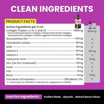 Collagen Drops for Dogs – 4oz Liquid Support for Healthy Joints and Coat Condition