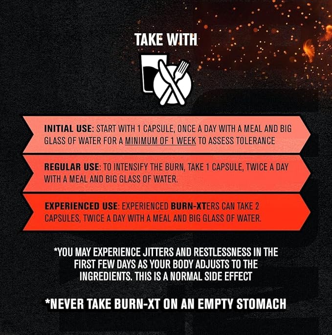 Jacked Factory Burn-XT Clinically Studied Fat Burner & Weight Loss Supplement - Appetite Suppressant & Energy Booster - with Acetyl L-Carnitine, Green Tea Extract and More - 120 Natural Diet Pills