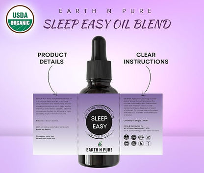 Earth N Pure Essential Oil Blend for Sleep Easy with Glass Dropper 30 ml