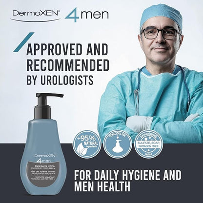 Men's Intimate Wash | pH Balanced Daily Hygiene Gel | Freshness & Odor-Control Formula with Menthol | Gentle Cleansing for the Groin Area | Male Hygiene Product | 4.23 fl oz